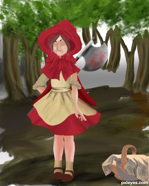 Creation of Bad Little Red Riding Hood: Step 7